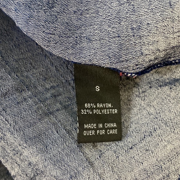 Women’s By and by ombré white and blue half sleeve flowy blouse. Size Small - Picture 8 of 11